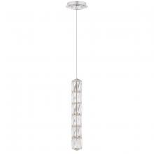  S2603-401R - Verve LED 19in 120/277V Mini Pendant in Polished Stainless Steel with Clear Radiance Crystal